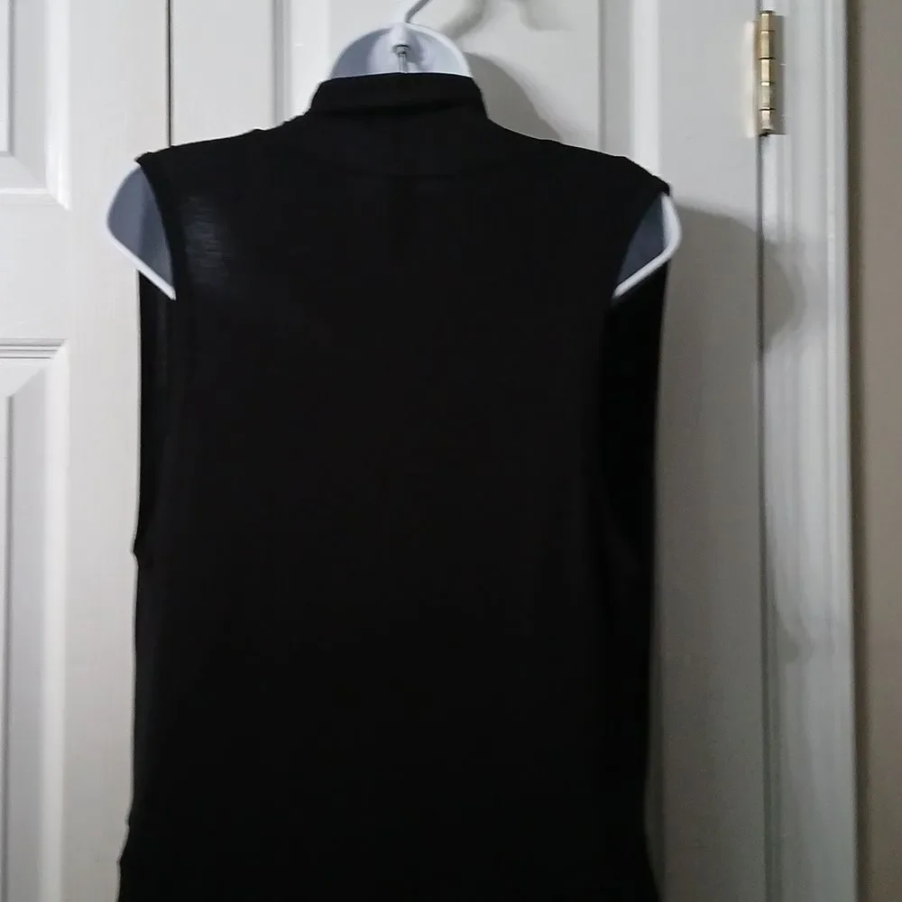Agnes & Dora Cascade Vest Cardi Black Pockets Soft cardigan duster  Sz S NWOT
